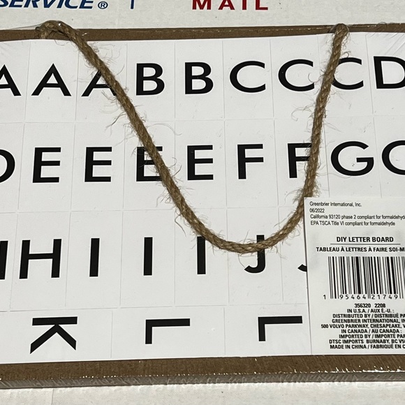 New MDF Hanging DIY Letter Board Wall Decor, 7.87 in x 6.69 in - Picture 3 of 12